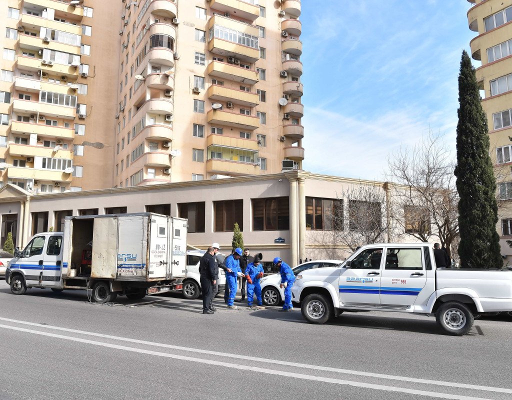 Yasamal rayonunda borcu olan binaların içməli su təchizatı dayandırılıb