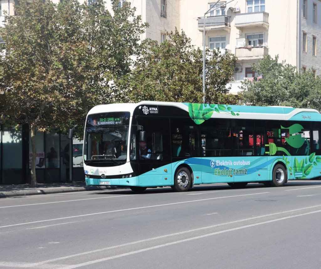 Bakıda ilk elektrik mühərrikli avtobus xəttə buraxılıb