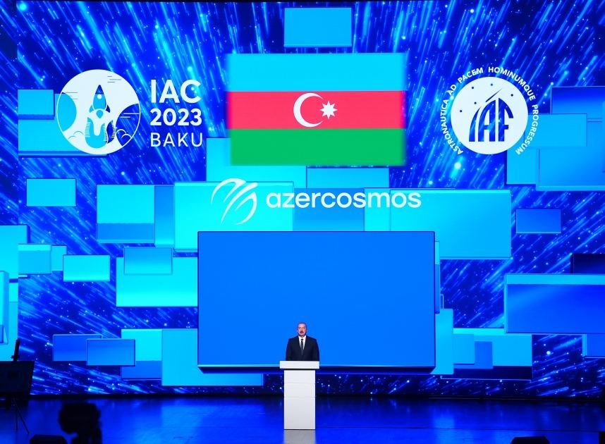 Prezident İlham Əliyev 74-cü Beynəlxalq Astronavtika Konqresinin açılış mərasimində çıxış edib - VİDEO