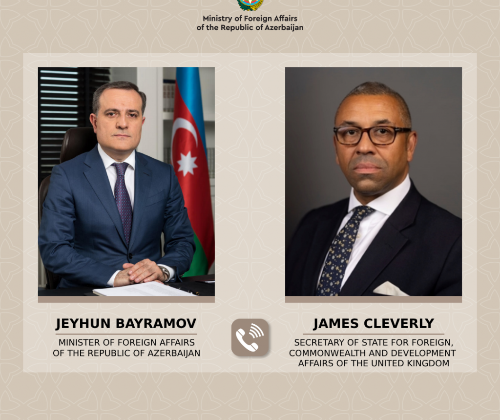 Ceyhun Bayramov və Britaniya XİN rəhbəri Ermənistanla normallaşma prosesini müzakirə etdi