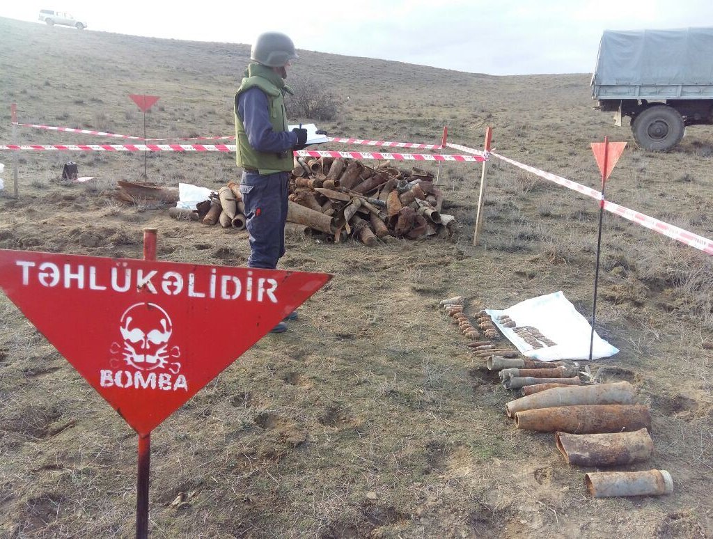 Azad olunan ərazilərdə daha 649 partladılmamış hərbi sursat aşkarlanıb