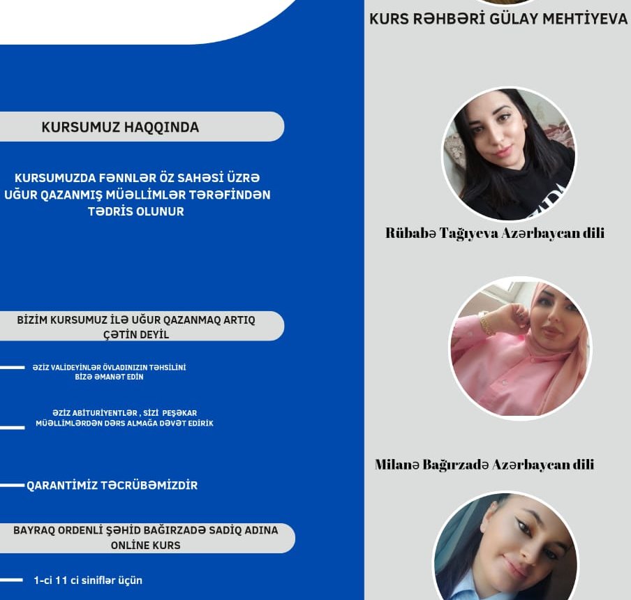 Təlimçi müəllim Gülay Mehdiyeva: "Şəhid bacısı olmağımla fəxr edirəm"