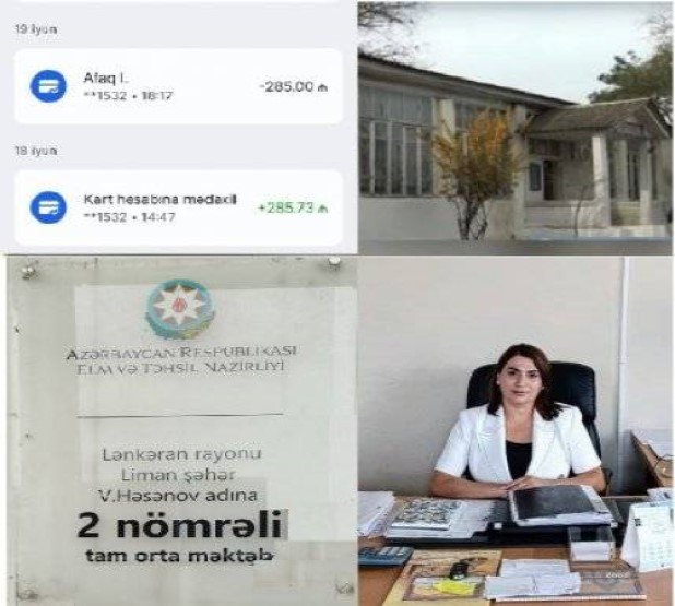 Lənkəran rayonu Liman şəhər 2 nömrəli tam orta məktəbdə qanunsuzluq...