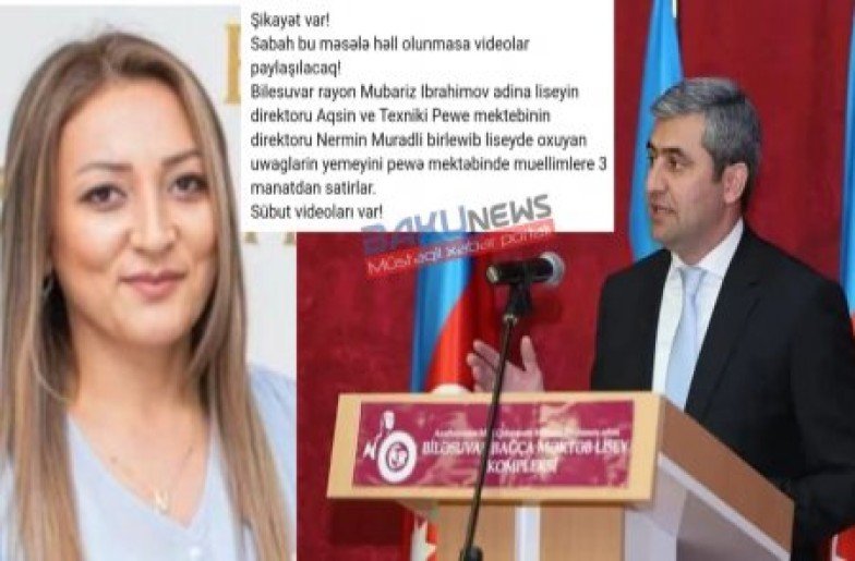 "Qazan-qazan" prinsipi ilə təhsil biznesi - Uşaqların yeməyi, rəhbərin gəliri...