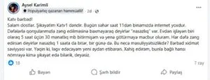 KATV1-in bitməyən “nasazlıq” problemi